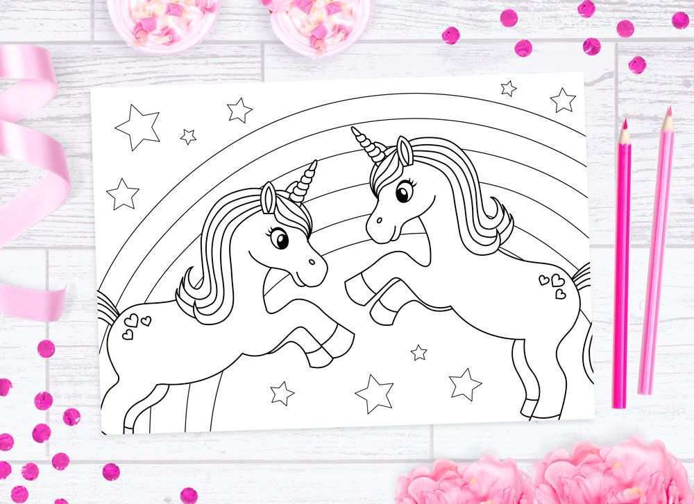 Gratis Printable Kleurplaat Eenhoorns Freubelweb Unicorn Coloring Pages Coloring Pict