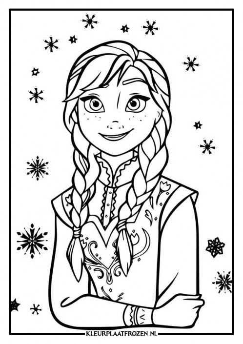 Anna Kleurplaat Frozen 4 Frozen Kleurplaten Prinses Kleurplaatjes Kleurboek