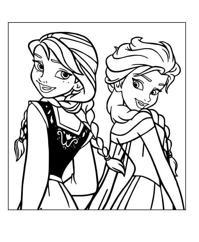 Download Frozen Coloring Elsa And Anna Kleurplaten Elsa Anna