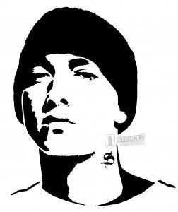 Eminem Stencil Silhouette Art Rapper Art Eminem Drawing