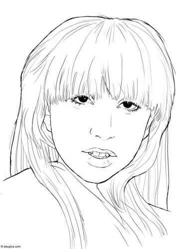 Coloring Page Lady Gaga Img 15395 Lady Gaga Kleurplaten Kleuren