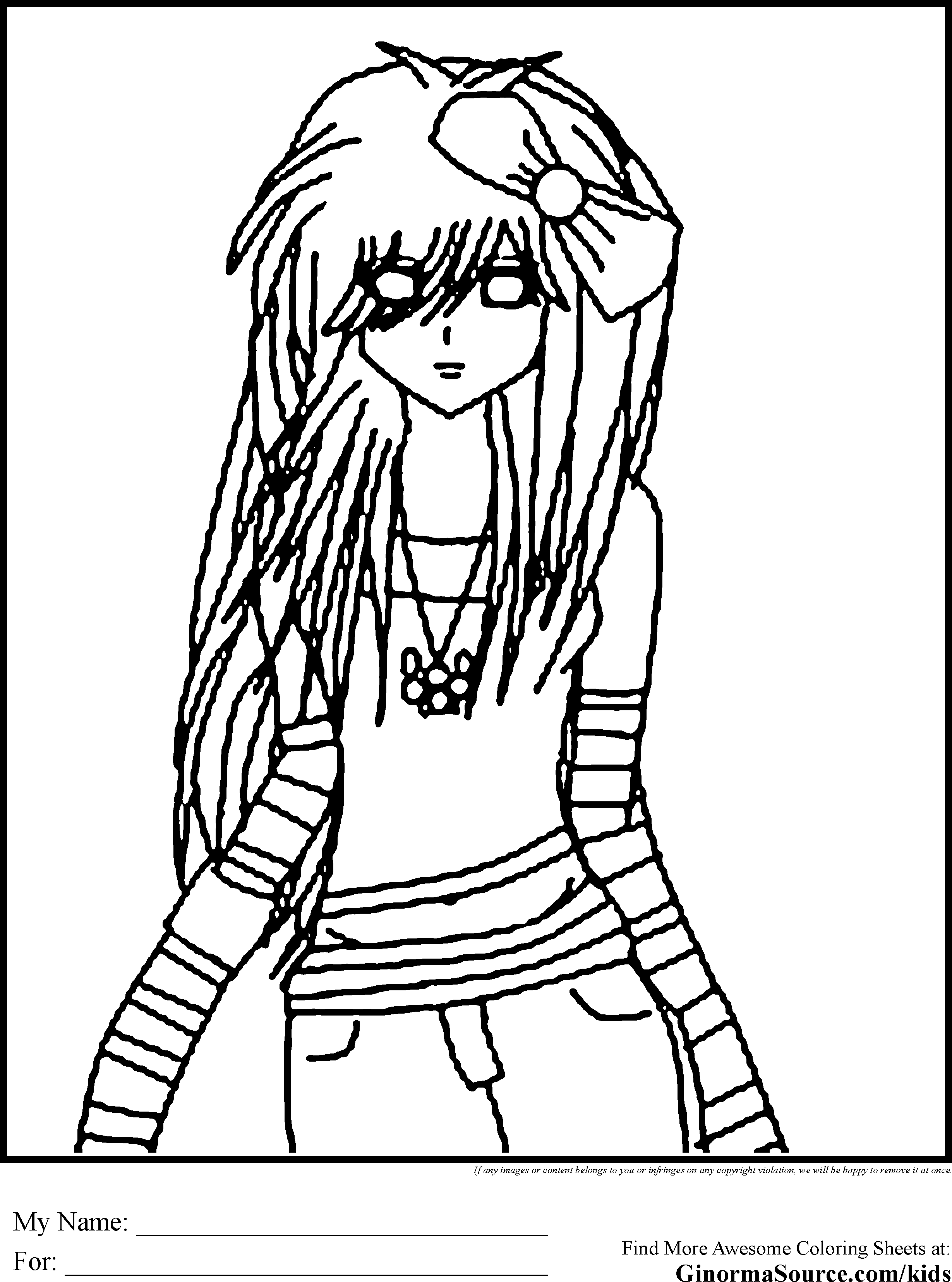 Emo Coloring Pages Girl Love Coloring Pages Coloring Pages For Girls Anime Drawing Bo
