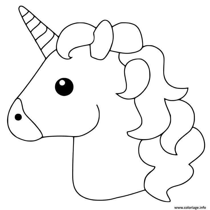 Coloriage Unicorn Emoji Dessin A Imprimer Camille Follain Pint Licorne Coloriage Dess