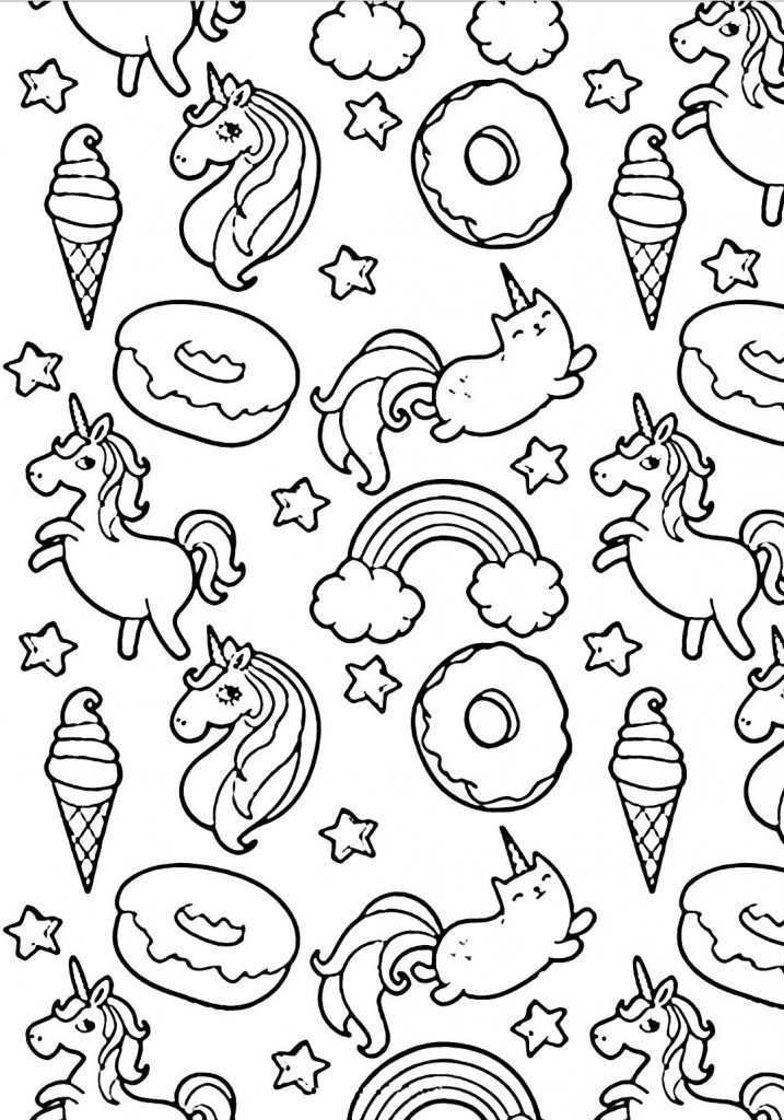 Donut Coloring Pages Best Coloring Pages For Kids Donut Coloring Page Unicorn Colorin