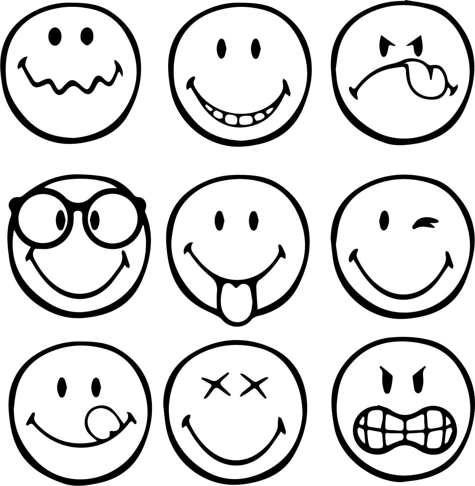 Nice First Graphical Emoticons Smiley Coloring Page Mini Drawings Art Drawings For Ki
