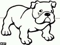 Desene De Colorat 01 Catei De Colorat Dog Coloring Page Puppy Coloring Pages Bulldog