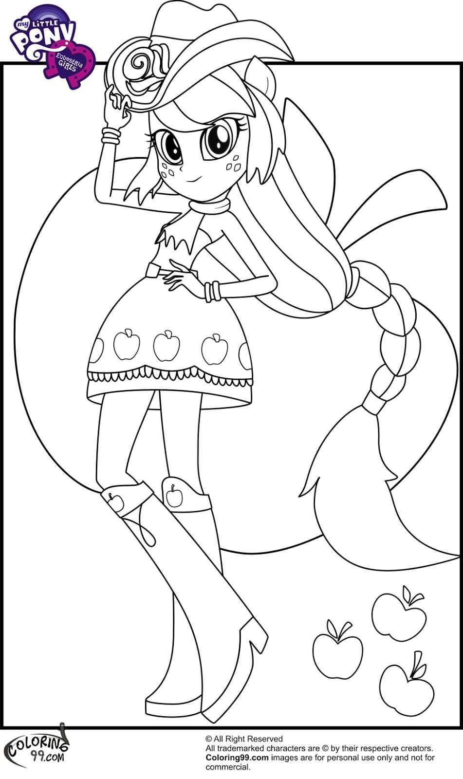 Mlp Applejack Equestria Girls Coloring Pages Jpg 951 1600 My Little Pony Coloring My