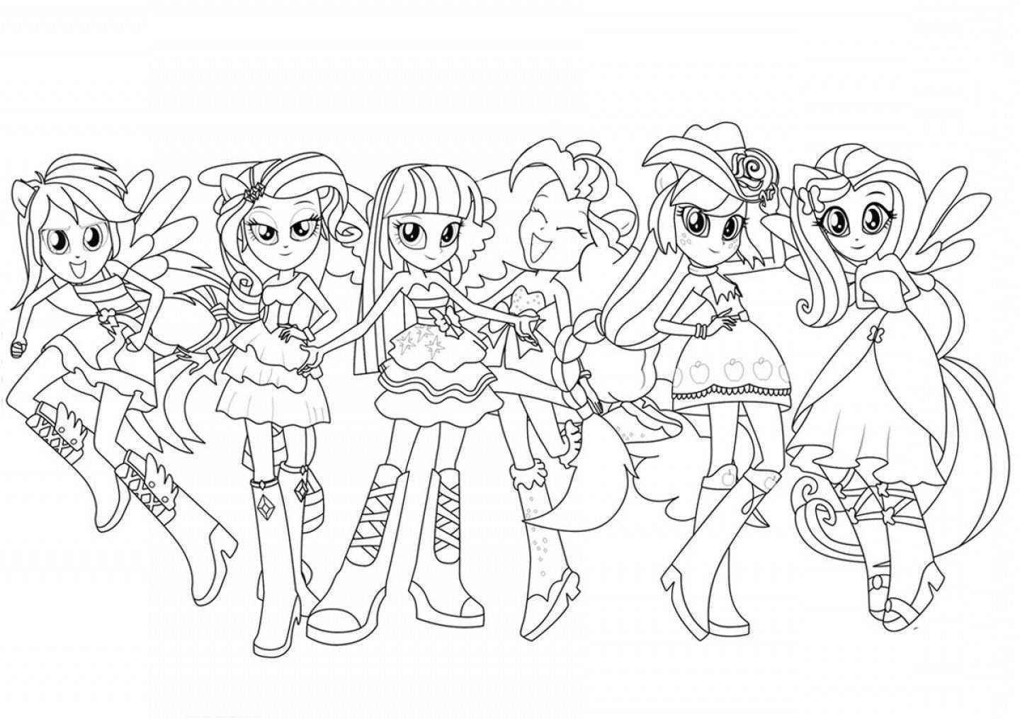 My Little Pony Equestria Girls Coloring Pages Awesome My Little Pony Book Vector My L