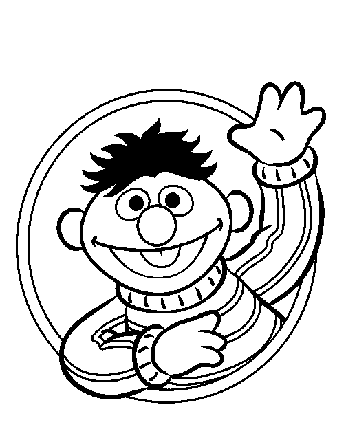 Sesame Street Ernie Coloring Pages For Kids Gku Printable Sesame Street Coloring Page