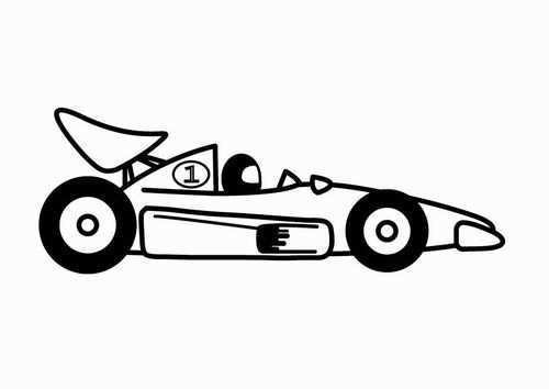 Coloring Page F1 Racing Car Race Car Birthday Party Car Race Car Birthday