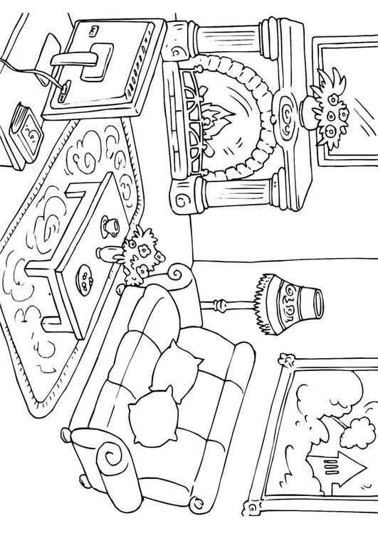 Kleurplaat Woonkamer Afb 25997 Coloring Books Coloring Pages Cute Coloring Pages