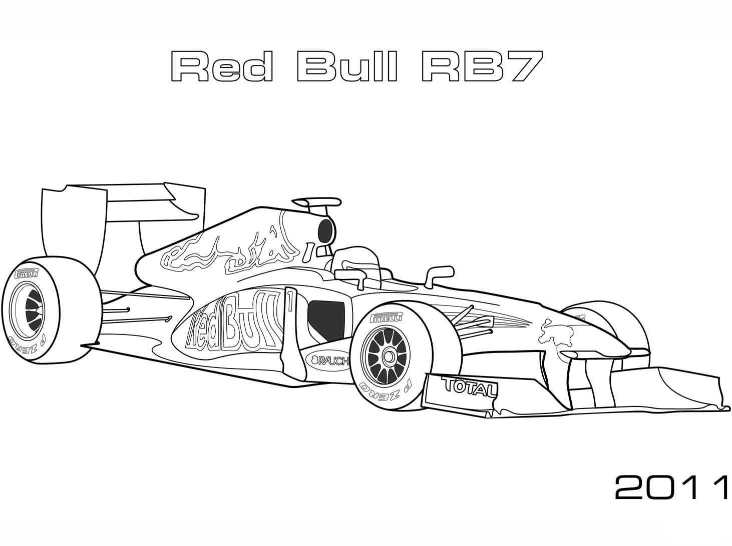 Red Bull Rb7 Formula 1 Car Coloring Page Cars Coloring Pages Coloring Pages Cute Colo