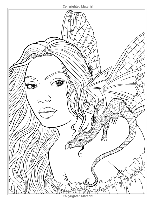 Fairy Companions Coloring Book Fairy Romance Dragons And Fairy Pets Fantasy Art Color