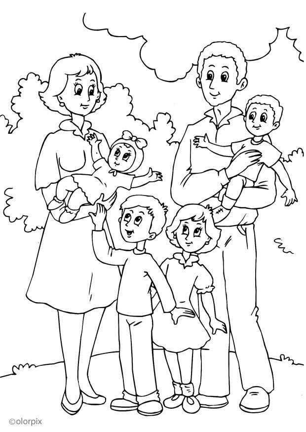 Pin By Lian Van Der Steen On Thema Mijn Familie En Ik Allerlei Family Coloring Pages