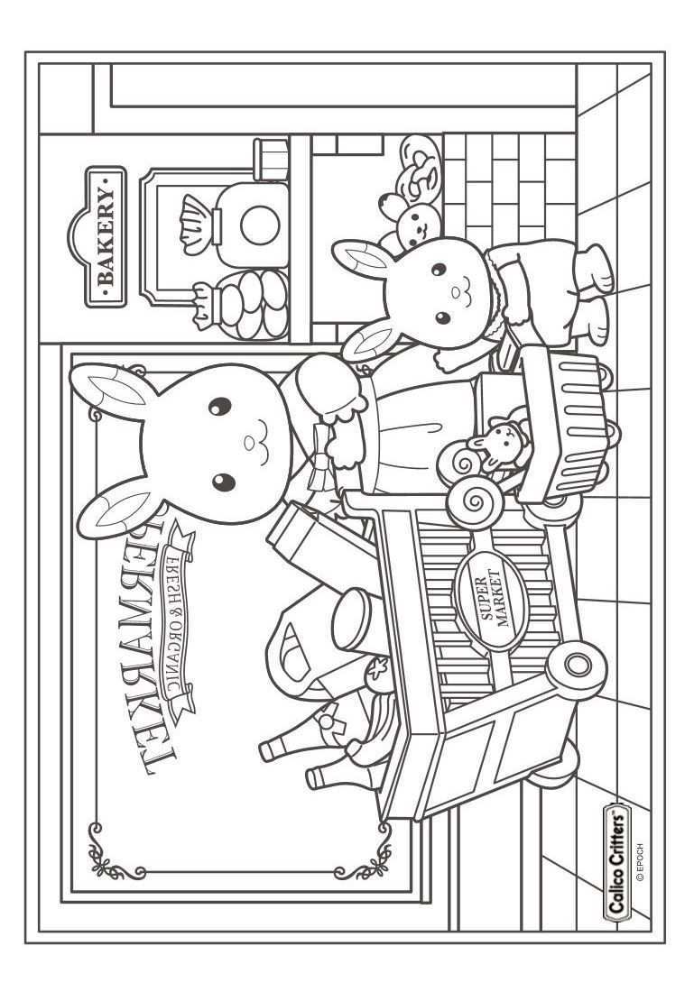 Print Sylvanian Families Kleurplaat Kleurplaten Kleurboek Mandala Kleurplaten