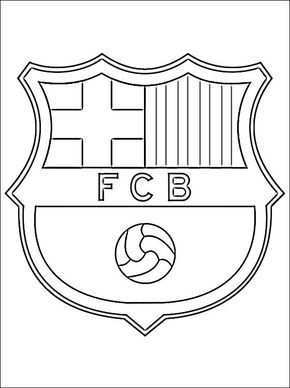 Soccer Coloring Pages Coloring Page With Logo Of Barcelona Football Club Free Printab