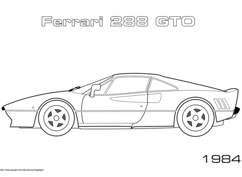 Kleurplaat Ferrari F40 Google Zoeken Kleurplaten Sjablonen Kussen