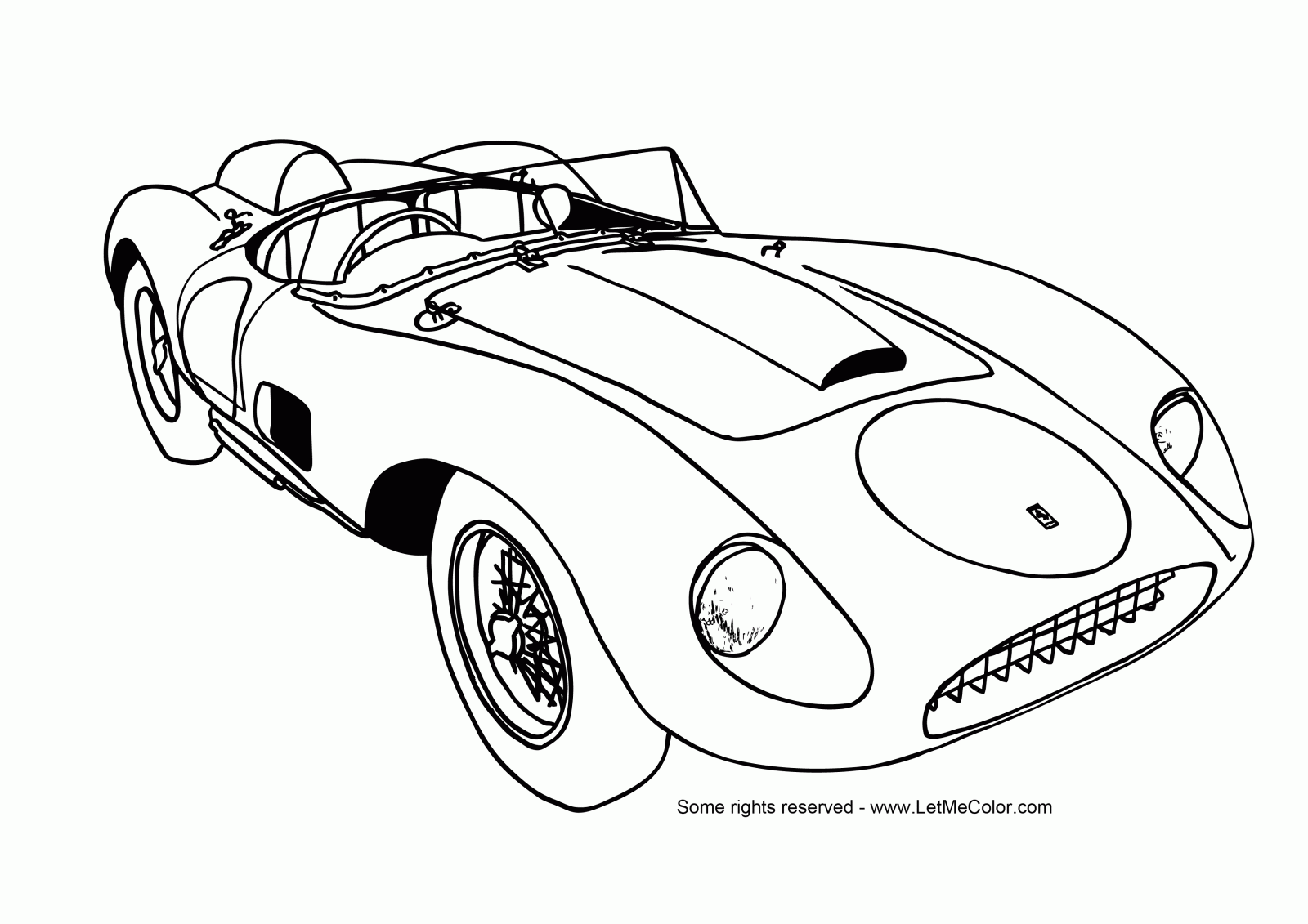 Coloring Cars 1957 Ferrari 625 Trc Spyder Letmecolor Com Race Car Coloring Pages Cars