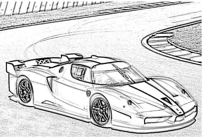 Ferrari Fxx Coloring Page Ferrari Auto Kleurplaten