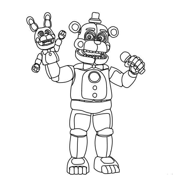 Download Or Print This Amazing Coloring Page Funtime Freddy Fnaf Coloring Pages Fnaf