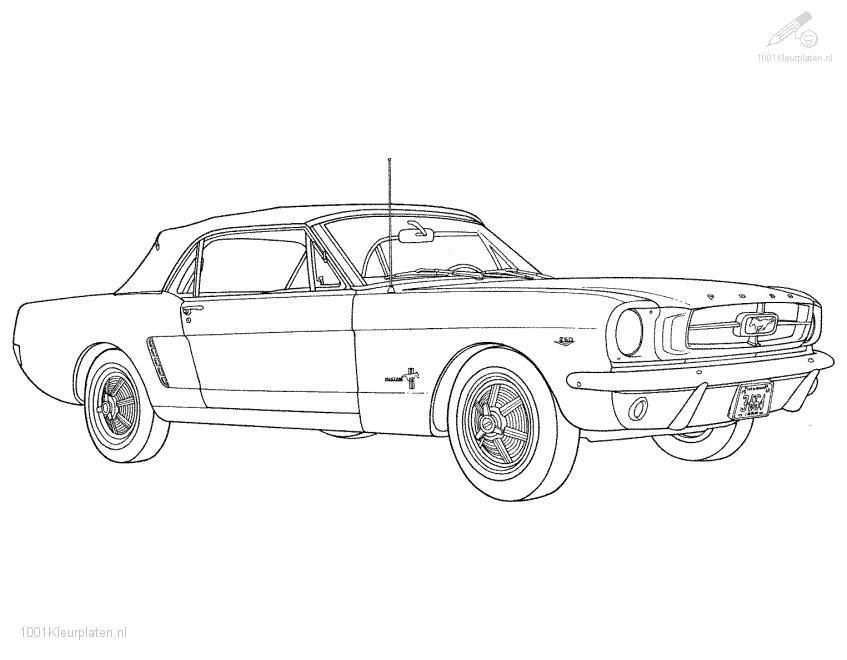Ford Mustang Embroidery Cross Stitch Tattoo Outline Cars Coloring Pages Coloring Page