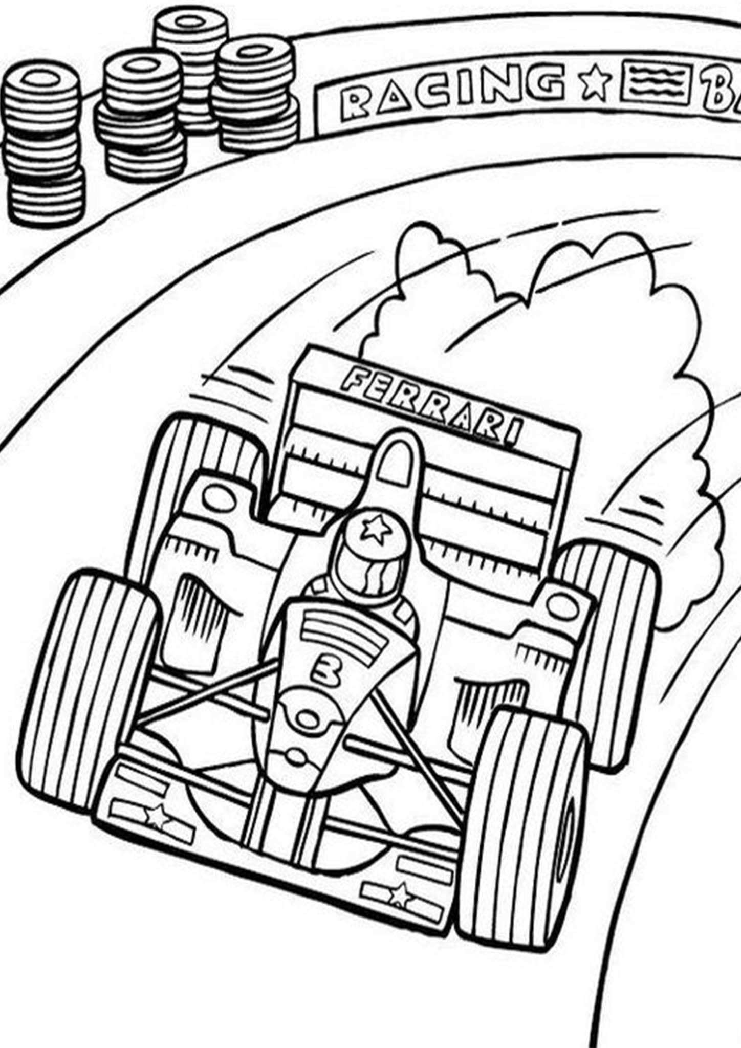 Free Easy To Print Race Car Coloring Pages Race Car Coloring Pages Cars Coloring Page