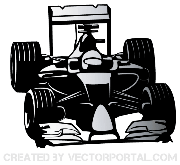 Formula One Car Vector Afbeeldingen