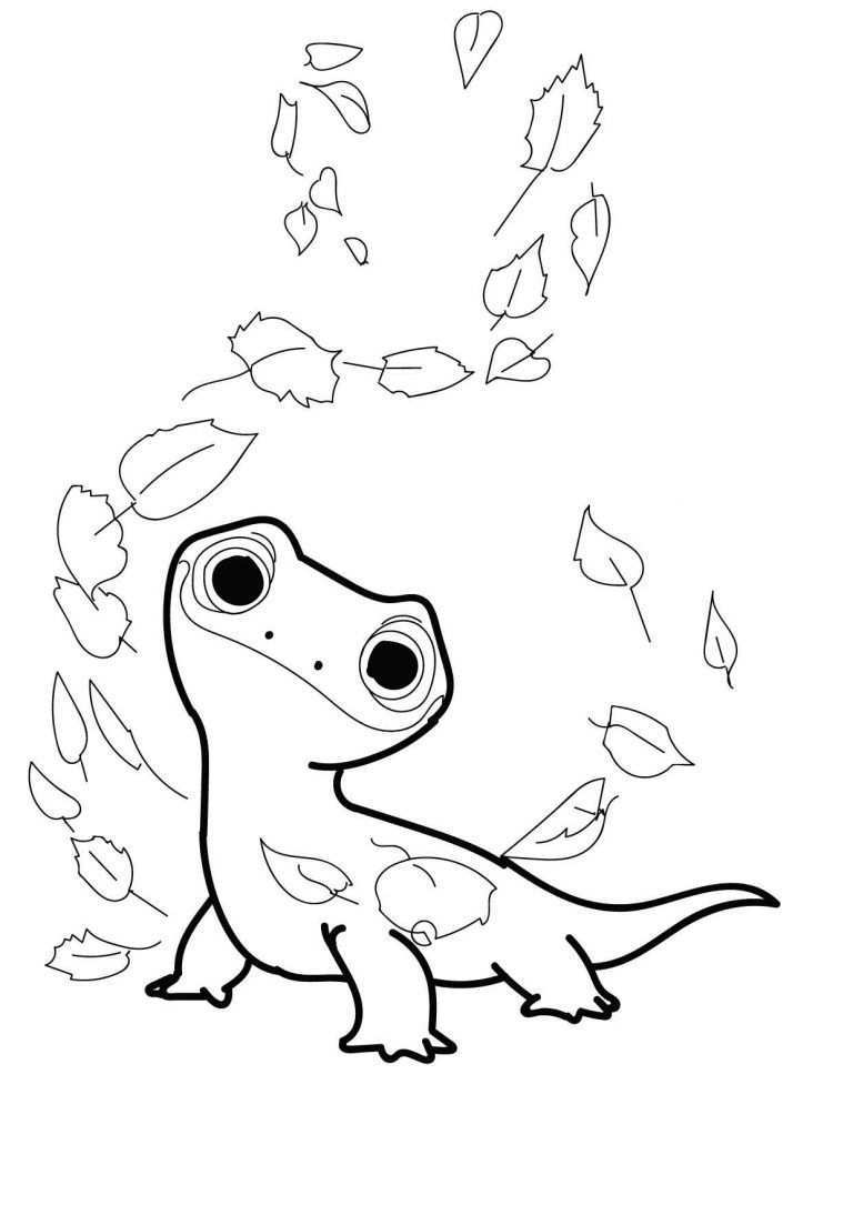 Frozen 2 Lizard Coloring Page 01 Frozen 2 Coloring Page Tekeningen Disney Figuren Dis