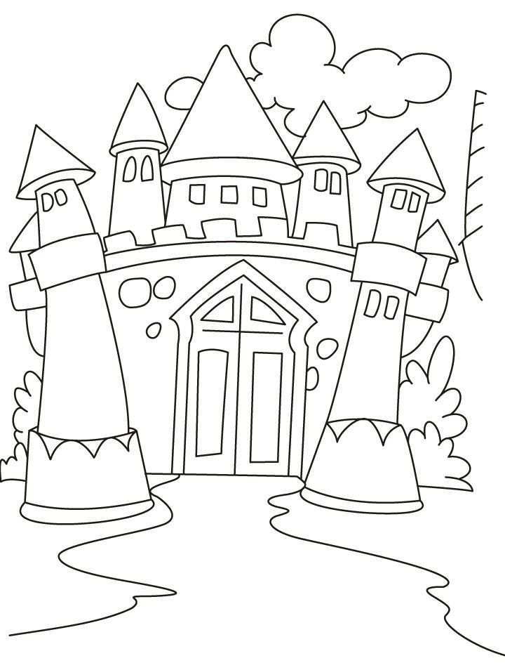 Castles Coloring Pages Castle Coloring Page Coloring Pages Princess Coloring Pages
