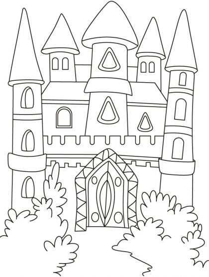 A Magical Castle In The Forest Coloring Pages Download Free A Magical Castle In The F