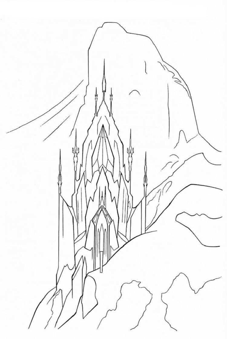 Frozen Coloring Pages Castle Castle Coloring Page Elsa Coloring Pages Frozen Elsa Cas