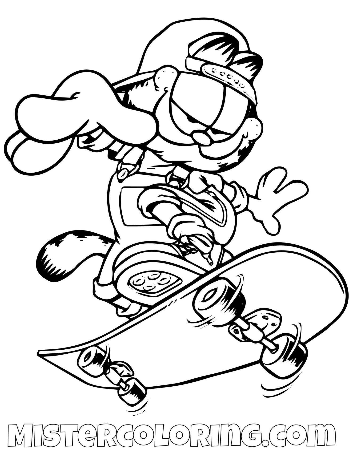 Garfield Coloring Pages For Kids Mister Coloring Kleurplaten Cartoons Kleuren