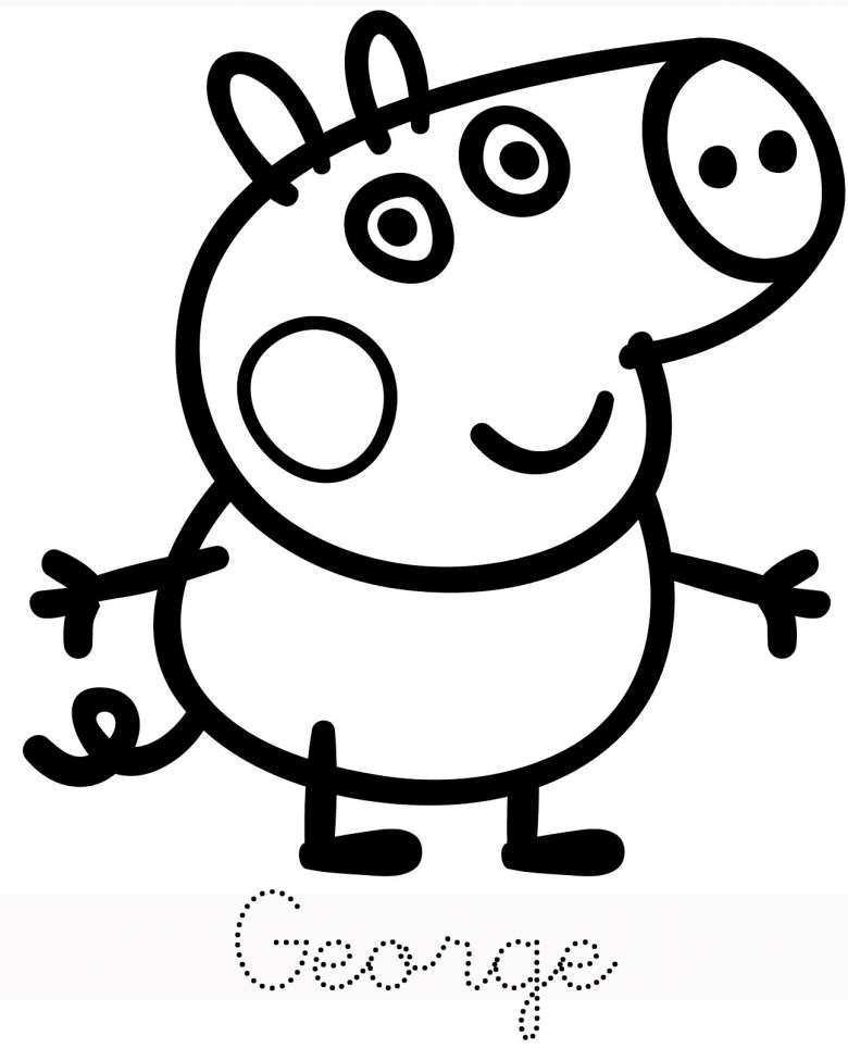 Disegno Di George Da Colorare Peppa Pig Libri Da Colorare Disegno Di Cartoni