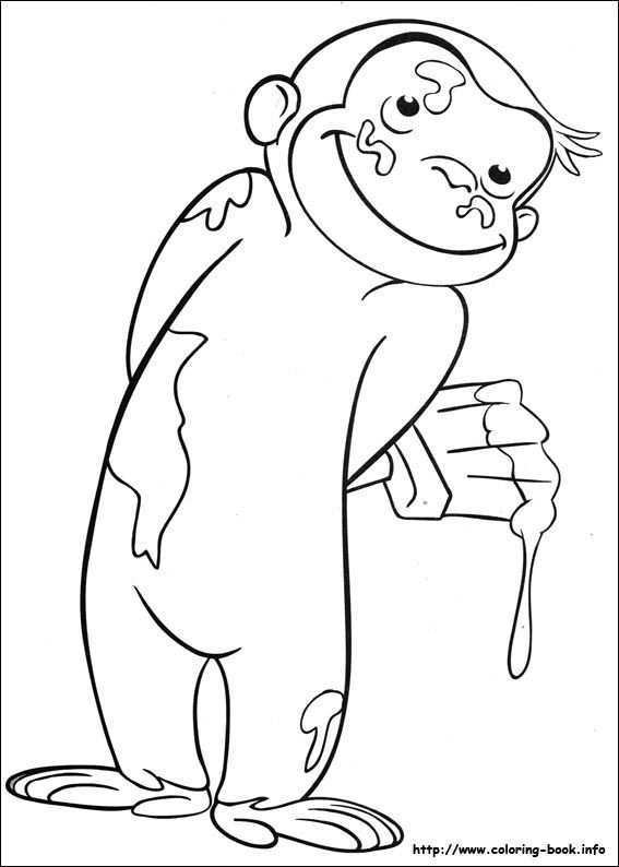 Curious George Coloring Picture Kleurboek Kleurplaten Curious George