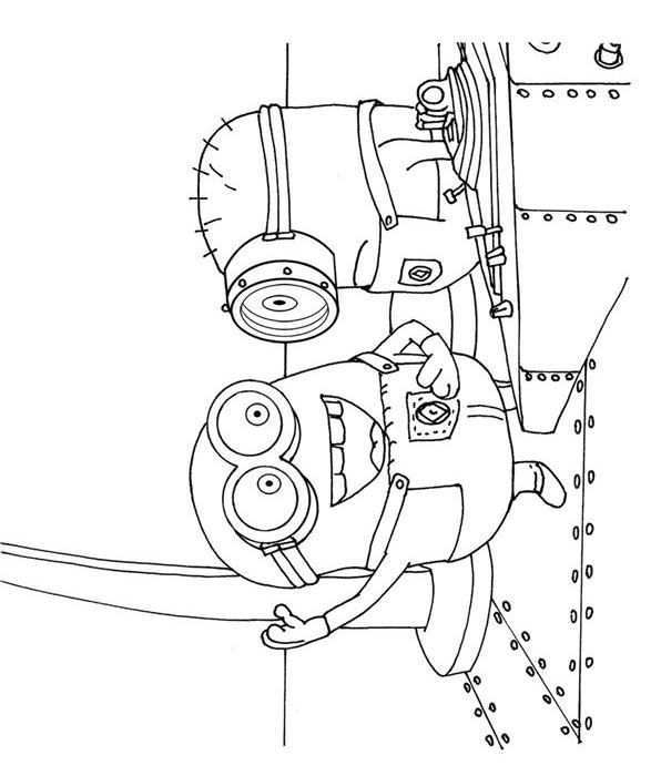 Kleurplaat Verschrikkelijke Ikke Steward George Minions Kleurplaten Minions Kleurboek