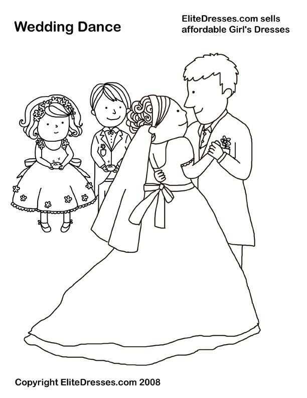 Elitedresses Com Sells Affordable Girls Dresses Wedding Dance Coloring Page Bruiloft