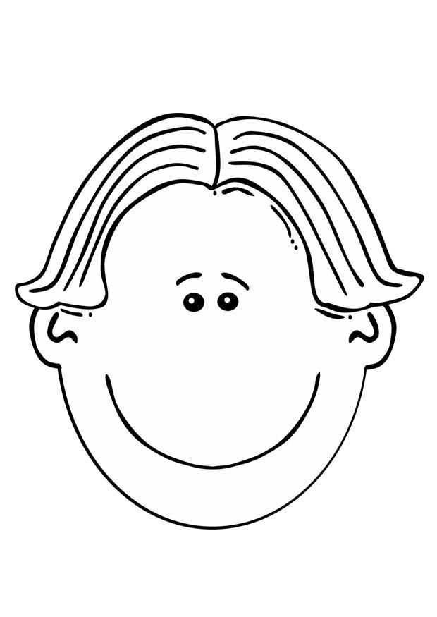 Gezicht Coloring Pages Boy Face Color