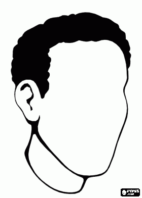 Outline Of Male Face Gezicht Kleurplaten Vaderdag