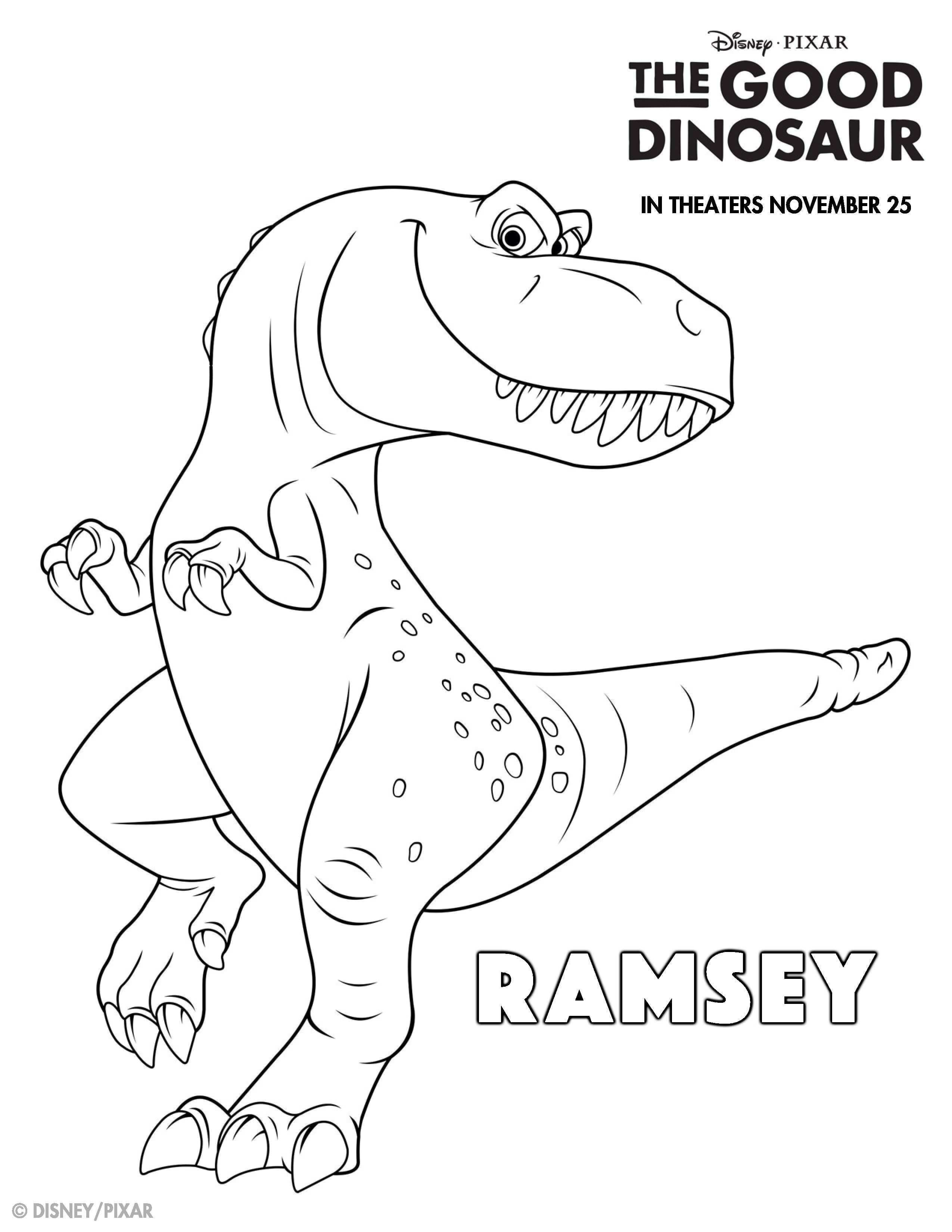 The Good Dinosaur Kleurplaten Ramsey Kleurplaten Dinosaurus Kleurboek