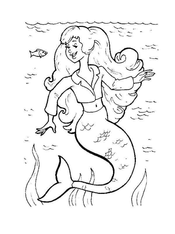 Kids N Fun Coloring Page Mermaid Zeemeermin Mermaid Coloring Pages Kids Printable Col
