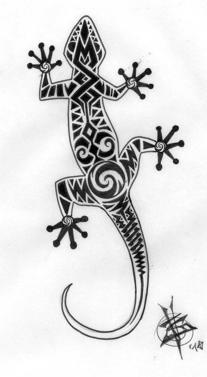 Tribal Gecko By Travthemad More Glaube Tattoo