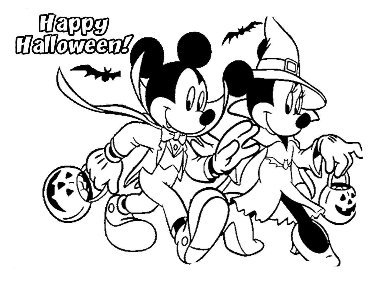 I Have Download Halloween With Mickey Mouse Coloring Page Coloriage Halloween Dessin