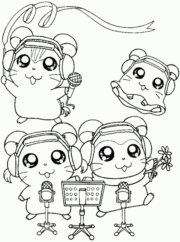 Hamtaro Coloring Pages 018 Coloring Pages Hamtaro Color