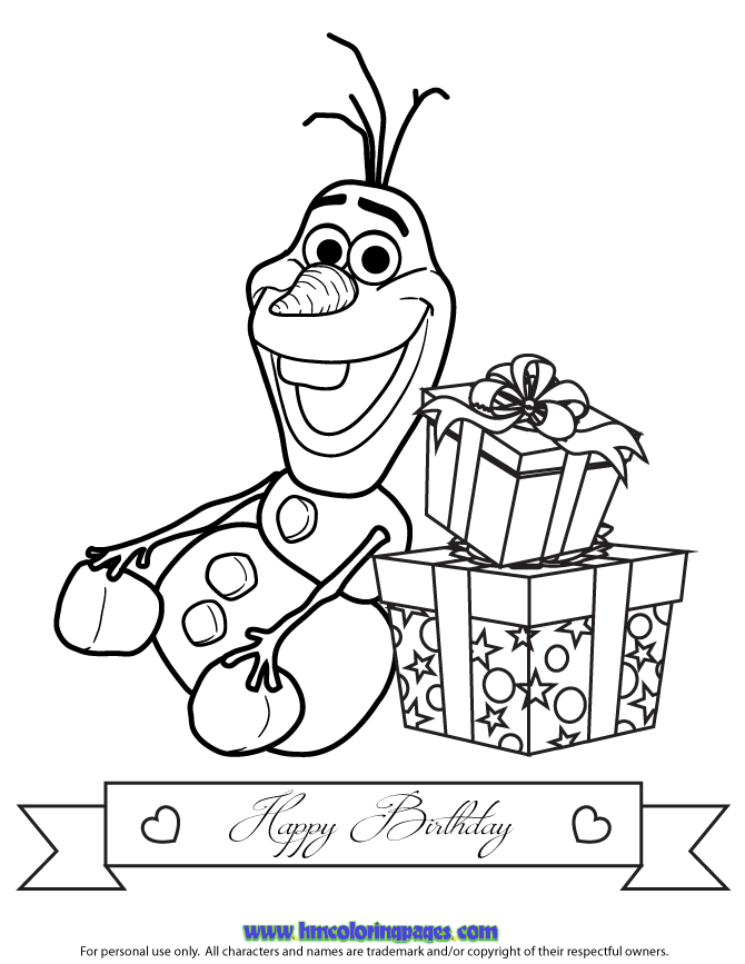 Olaf Happy Birthday Images Google Search Maleboger Disneytegninger Kreativ