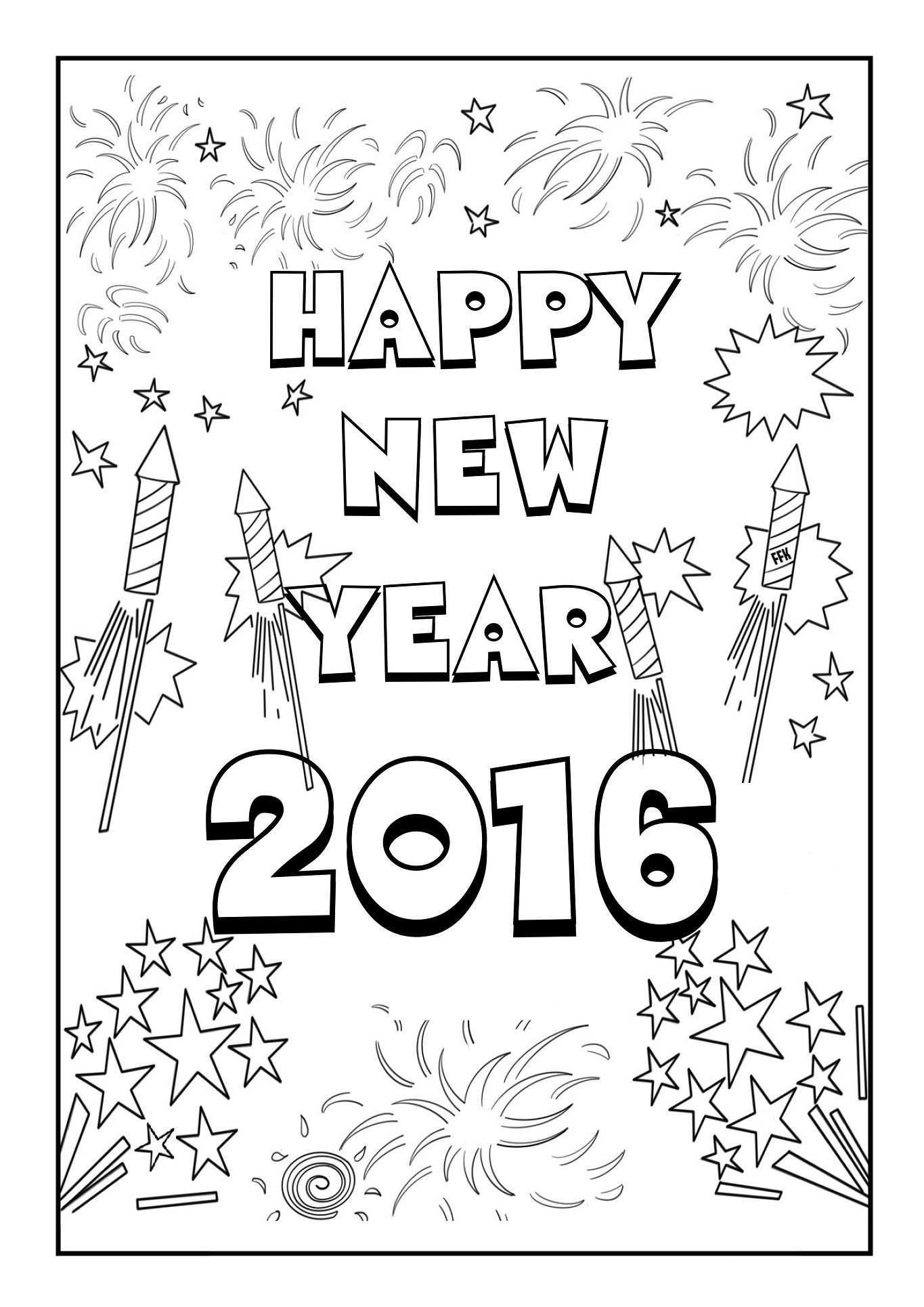 Happy New Year New Year Coloring Pages New Year S Eve Colors Coloring Pages