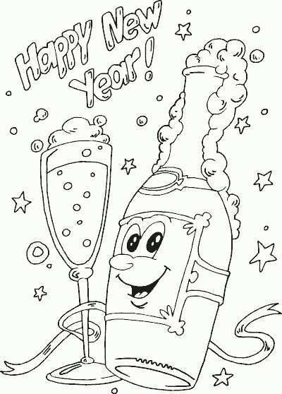 Kleurplaat New Year Coloring Pages Christmas Coloring Pages Coloring Pages