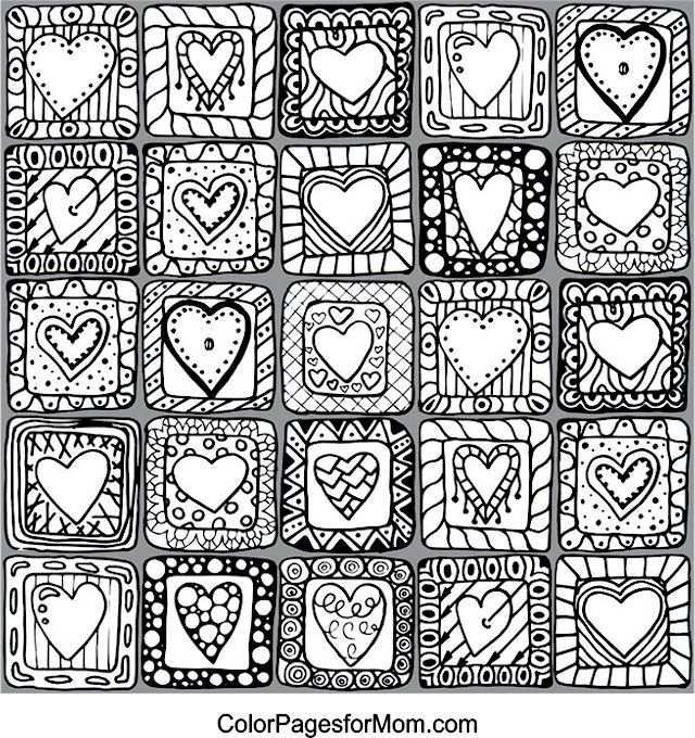 Hearts 12 Advanced Coloring Pages Heart Coloring Pages Valentines Day Coloring Page C