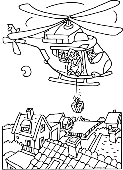 Helikopter Sinterklaas Knutselen Sinterklaas Kleurplaten