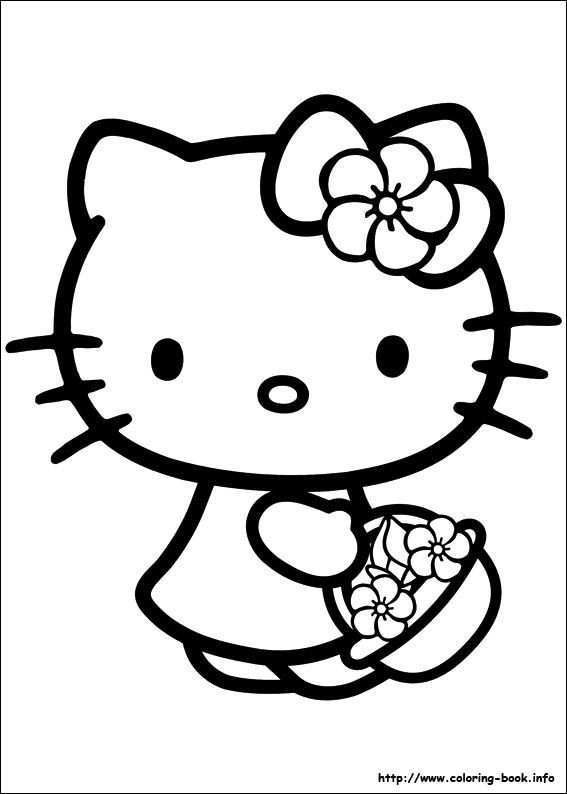 Pin Van Carmen Baez Op Coloring Hello Kitty Kleurplaten Cartoons Thema