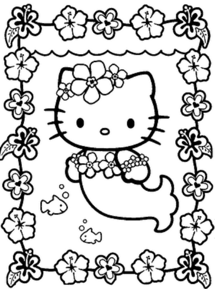 Hello Kitty Mermaid Coloring Page Hello Kitty Coloring Kitty Coloring Hello Kitty Col